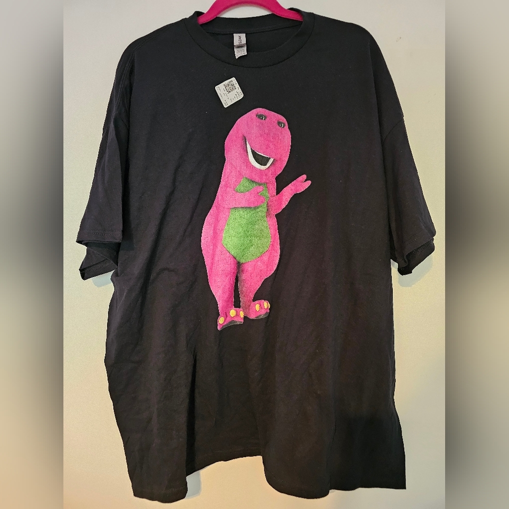 Red bubble barney t shirt